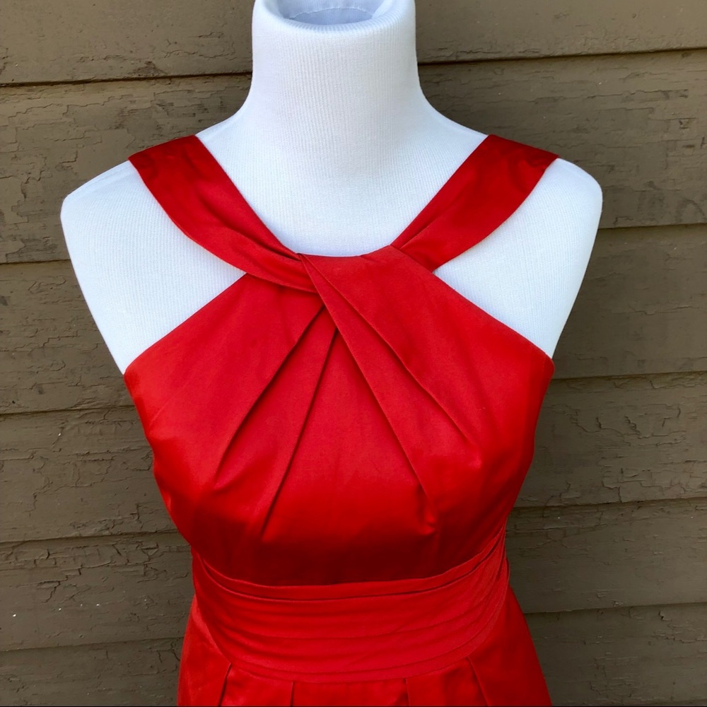 David’s Bridal Y-neck halter cotton dress POCKETS! - Picture 2 of 5